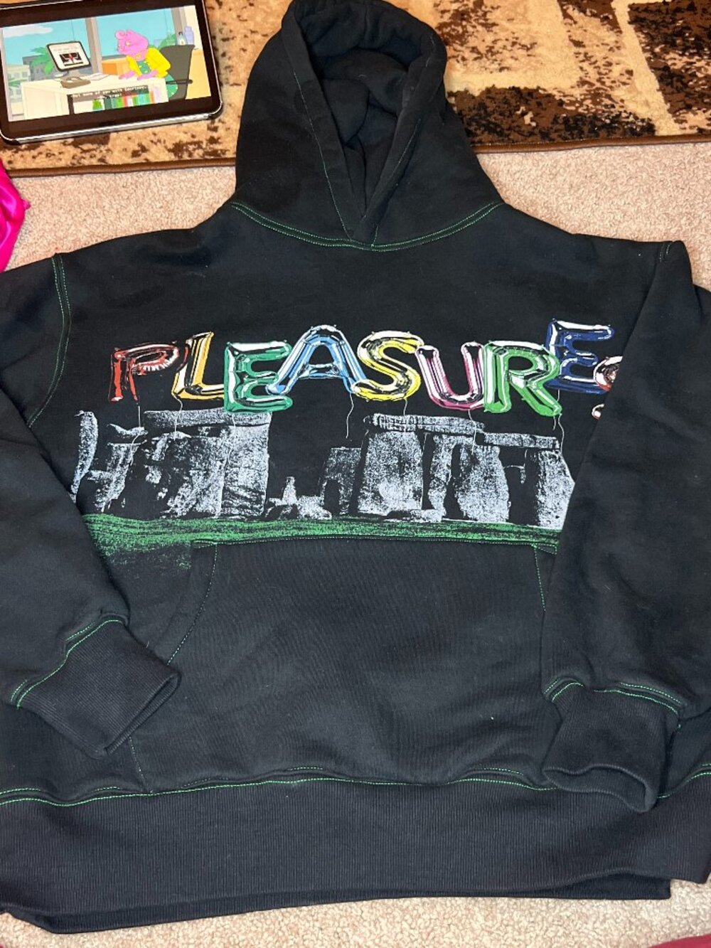 Authentic Pleasures Stone Hedge Hoodie Thic Fleece Medium